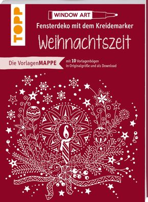 Vorlagenmappe Fensterdeko mit dem Kreidemarker - Weihnachtszeit, Ursula Sch ...