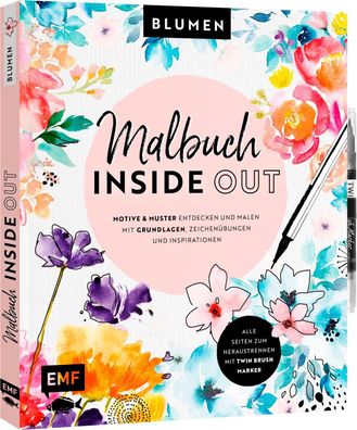 Malbuch Inside Out: Watercolor Blumen,