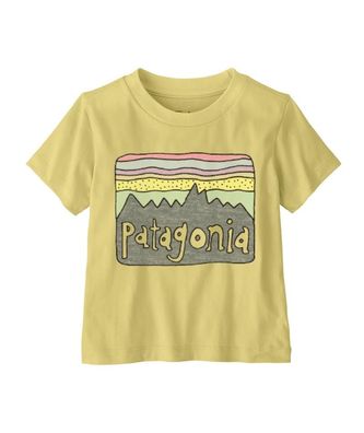 Patagonia Kids T-Shirt Fitz Roy Skies milled yellow