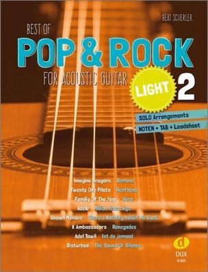 Best of Pop & Rock for Acoustic Guitar light 2, Beat Scherler