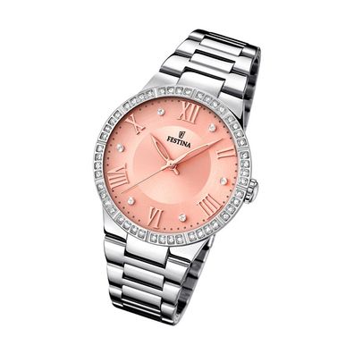 Festina Edelstahl Damen Uhr F16719/3 Quarz Armbanduhr silber Trend UF16719/3