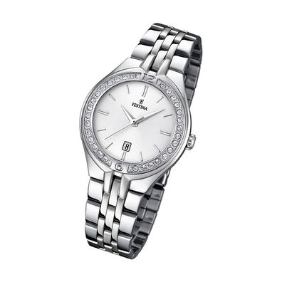 Festina Edelstahl Damen Uhr F16867/1 Quarz Armbanduhr silber Trend UF16867/1