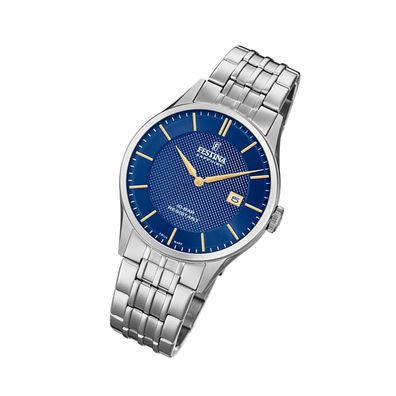 Festina Edelstahl Herren Uhr F20005/3 Armband-Uhr silber Swiss Made UF20005/3