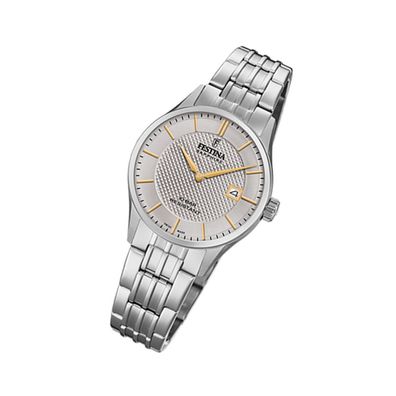 Festina Edelstahl Damen Uhr F20006/2 Armband-Uhr silber Swiss Made UF20006/2