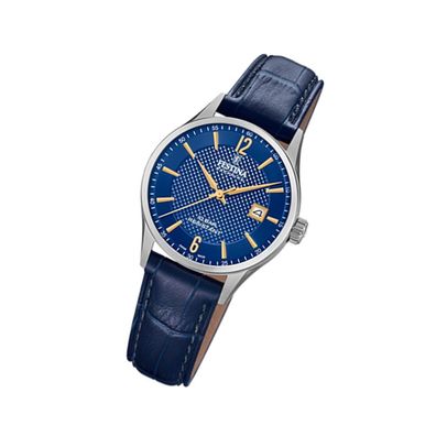 Festina Leder Damen Uhr F20009/3 Analog Armband-Uhr blau Swiss Made UF20009/3