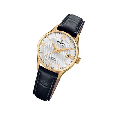 Festina Leder Damen Uhr F20011/1 Armband-Uhr schwarz Swiss Made UF20011/1