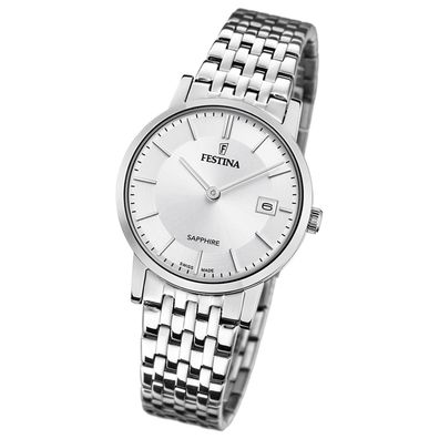 Festina Damenuhr Swiss Made Armbanduhr Edelstahl silber UF20019/1
