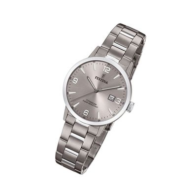 Festina Titan Damen Uhr F20436/2 Analog Armband-Uhr silber Klassik UF20436/2