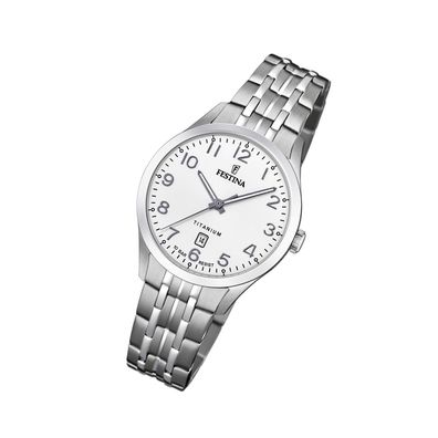 Festina Titan Damen Uhr F20468/1 Analog Armband-Uhr silber Klassik UF20468/1