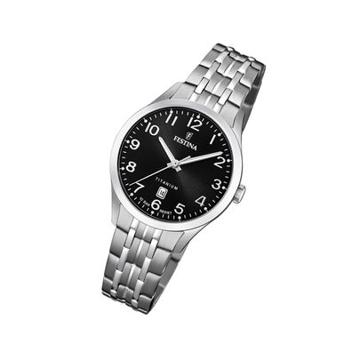 Festina Titan Damen Uhr F20468/3 Analog Armband-Uhr silber Klassik UF20468/3