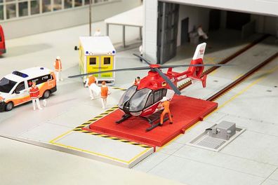 Faller H0 131020 Hubschrauber EC135 Luftrettung, Miniaturwelten Bausatz 1:87