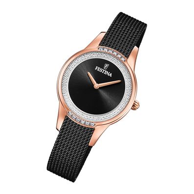 Festina Edelstahl Damen Uhr F20496/2 Armbanduhr schwarz Mademoiselle UF20496/2