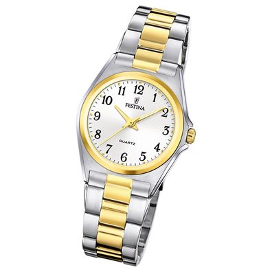 Festina Damenuhr Klassik F20556/1 Armbanduhr Edelstahl silber gold UF20556/1
