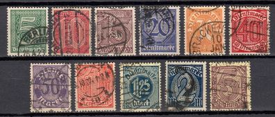 Dt. Reich Dienst Mi. Nr. 23 - 33 gestempelt kompletter Satz, used full set (03)