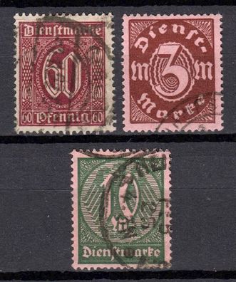 Dt. Reich Dienst Mi. Nr. 66 - 68 gestempelt kompletter Satz, used full set (04)