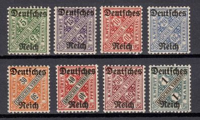 Dt. Reich Dienst Mi. Nr. 57 - 64 postfrisch kompletter Satz, mnh full set