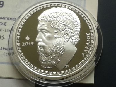 Original 10 euro 2019 PP Griechenland Alkaios 34,1g Sterlingsilber - nur 1200 Stück