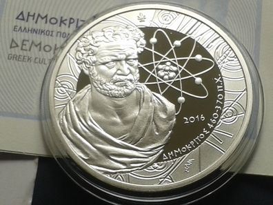 Original 10 euro 2016 PP Griechenland Demokritos 34,1g Sterlingsilber