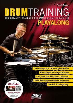 Drum Training Playalong + MP3-CD, Patrick Metzger