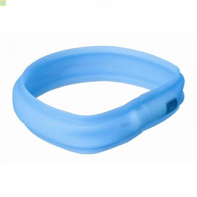 Trixie Flash Leuchtband USB - Farbe: blau - Größe: M-L 50 cm/30 mm