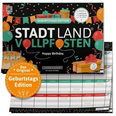 STADT LAND Vollpfosten - Geburtstags Edition - Happy Birthday (DinA4-Format) - deutsc