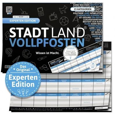 STADT LAND Vollpfosten - Experten Edition - Wissen ist Macht. (DinA4-Format) - deutsc
