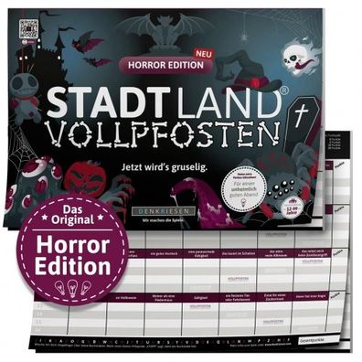 STADT LAND Vollpfosten - HORROR Edition - Jetzt wird?s gruselig (DinA4-Format) - deut