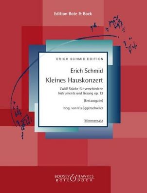 Kleines Hauskonzert Band 12, Streicherstimmensatz., Erich Schmid