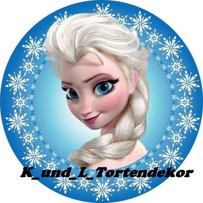 Eiskönigin Frozen Elsa Tortenaufleger Dekoration Oblatenpapier Geburtstag Party # 2