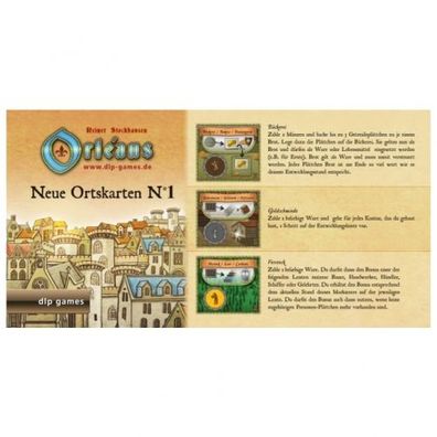 Orléans - Neue Ortskarten Nr.1 (Mini-Erweiterung) DE & EN