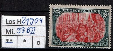 Los H21904: Deutsches Reich Mi. 97 B II * *