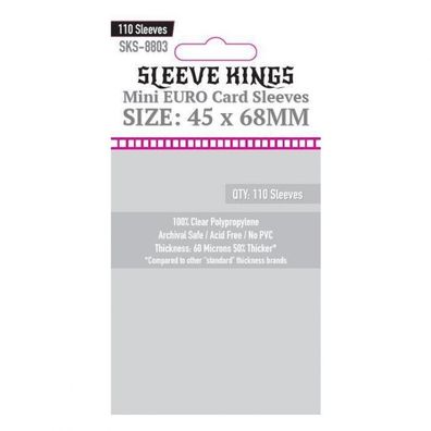 Sleeve Kings Mini EURO Card Sleeves (110 Stück) 45x68mm - 8803 - Kartenhüllen