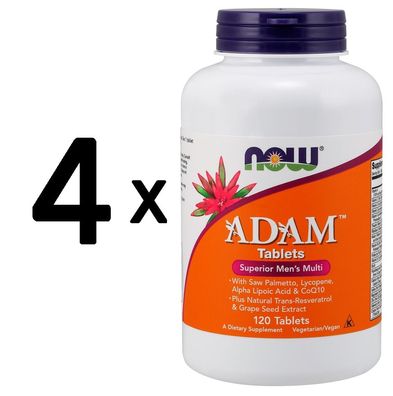 4 x ADAM Multi-Vitamin for Men Tablets - 120 tablets