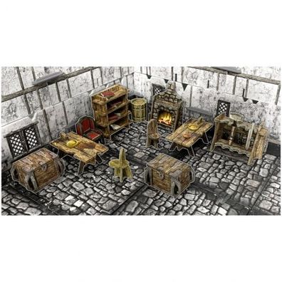 Tabletop Terrain - Fantasy Village Furniture (52 Teile) - englisch