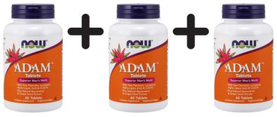 3 x ADAM Multi-Vitamin for Men Tablets - 60 tablets