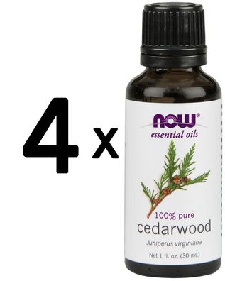 4 x Essential Oil, Cedarwood Oil - 30 ml.