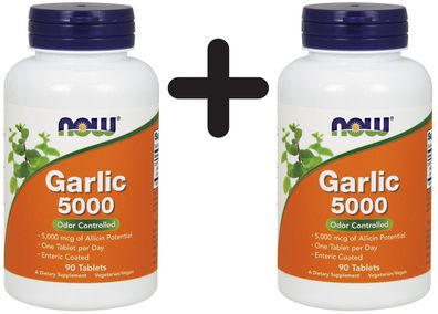 2 x Garlic 5000, Odor Controlled - 90 tablets