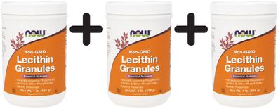 3 x Lecithin, Non-GMO Granules - 454g