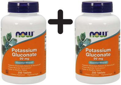 2 x Potassium Gluconate, 99mg - 250 tabs