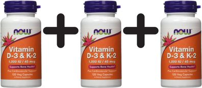 3 x Vitamin D-3 & K-2 - 120vcaps