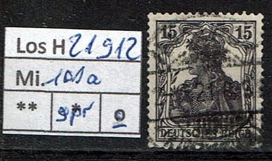 Los H21912: Deutsches Reich Mi. 101 a, gest., gepr. INFLA