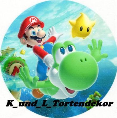Tortenaufleger Super Mario Luigi Yoshi Dekorpapier Plus Tortendekoration # 1