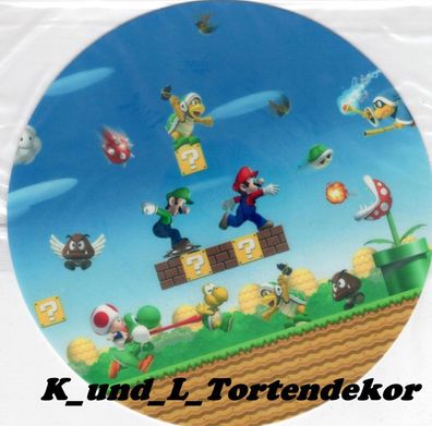 Tortenaufleger Super Mario Luigi Yoshi Oblatenpapier Premium Tortendekoration # 2