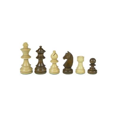 Schachfiguren - Staunton - braun - Königshöhe 70 mm