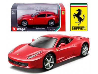Ferrari 458 Italia + Vitrine, Bburago Auto Modell 1:32