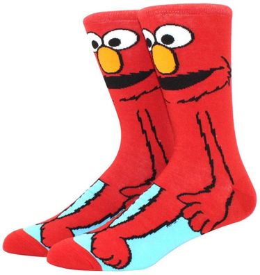 Elmo Sesamstraße Rote Motiv Socken Sesame Street Muppet Figur Cartoon Heroes Socken