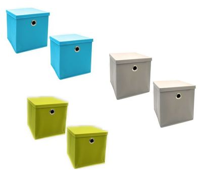 2x Ordnungsboxen Aufbewahrungsbox Korb Faltkorb Regalbox Spielkiste 30x30x30 cm