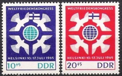 DDR Nr.1122/23 * * Weltfriedenskongreß 1965, postfrisch