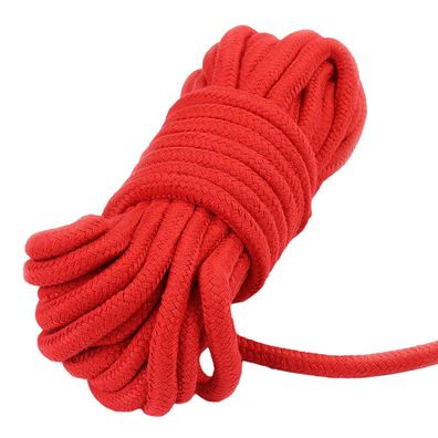 Seil, Seil zum Festhalten von Armen und Beinen. In einer verlockenden roten Farbe.