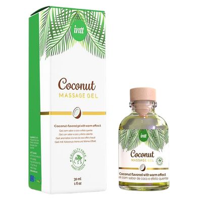 Gel für Massage und Oralsex. Massage Gel Kokosnuss Vegan 30 ml.